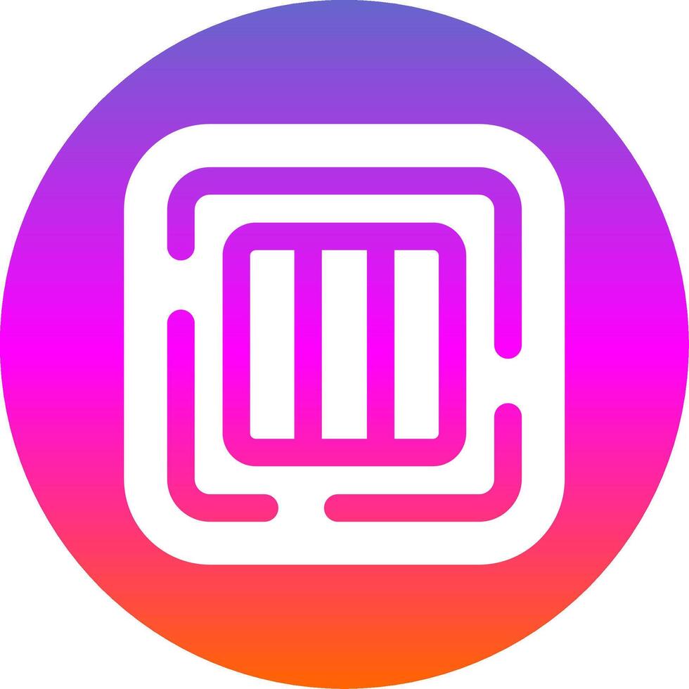 Column Glyph Gradient Circle Icon vector