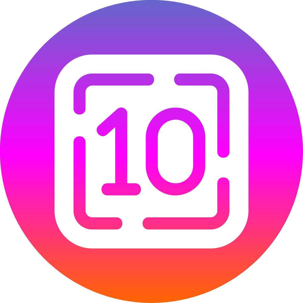 Ten Glyph Gradient Circle Icon vector