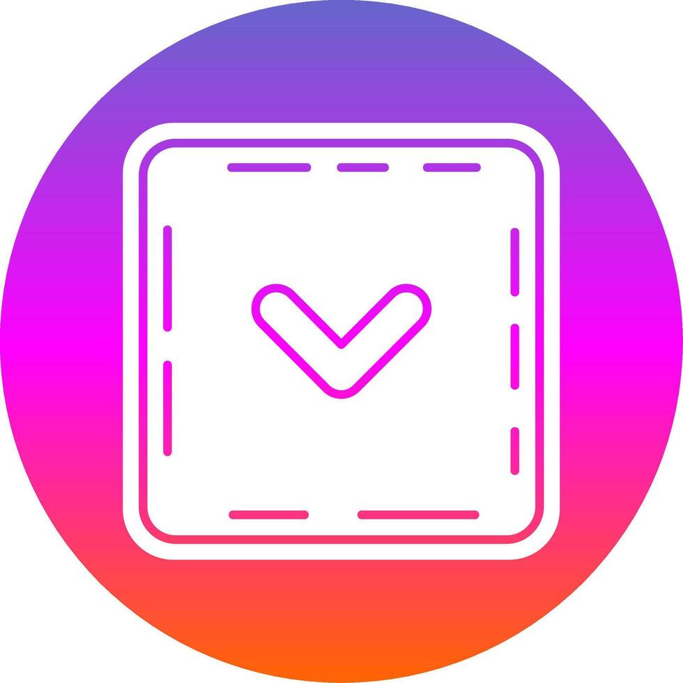 Chevron Glyph Gradient Circle Icon vector