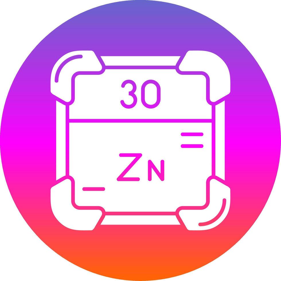 Zinc Glyph Gradient Circle Icon vector
