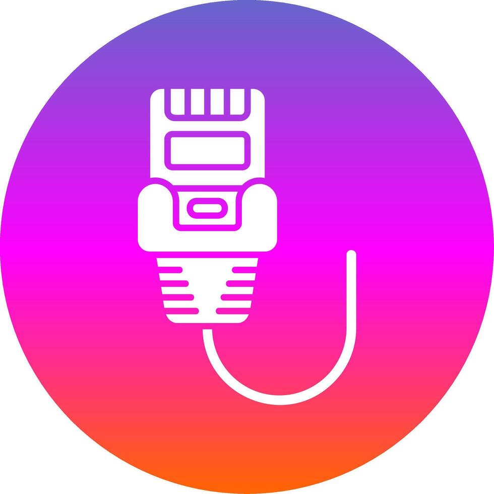 Ethernet Glyph Gradient Circle Icon vector