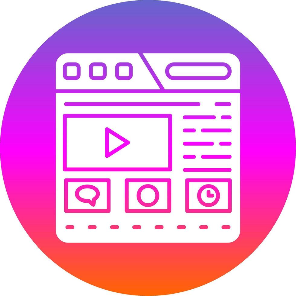 Website Glyph Gradient Circle Icon vector