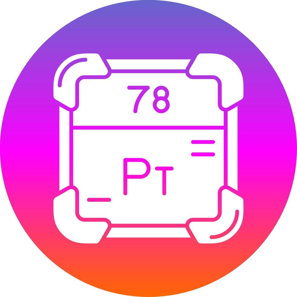 Platinum Glyph Gradient Circle Icon vector