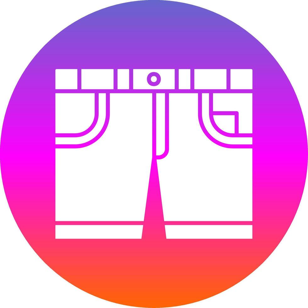 Shorts Glyph Gradient Circle Icon vector