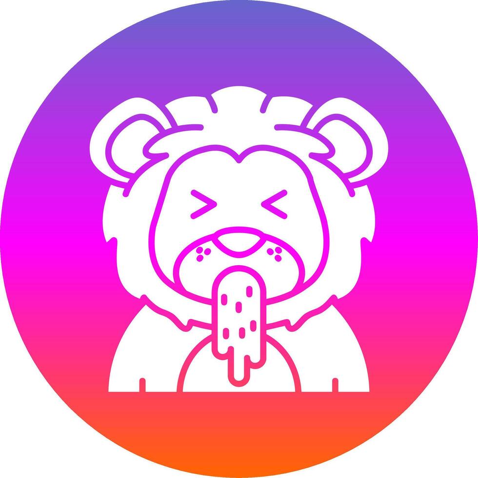 Vomit Glyph Gradient Circle Icon vector