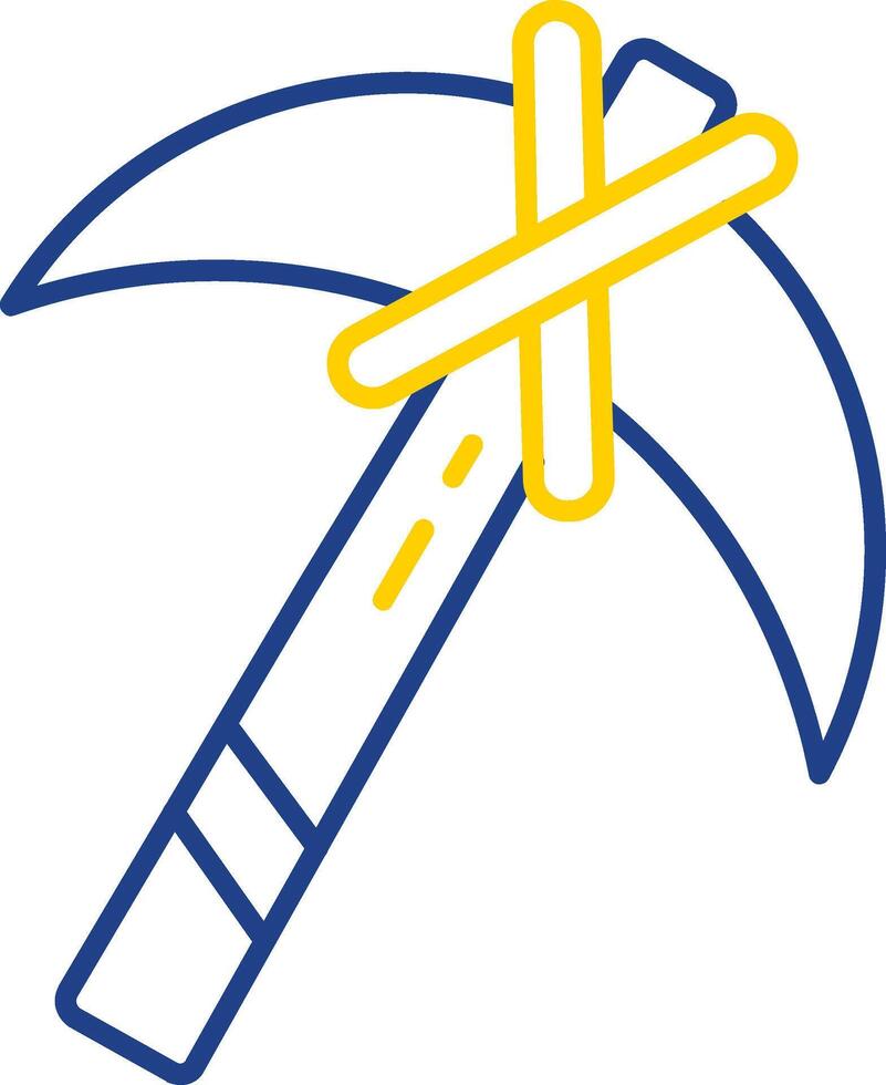 Pickaxe Line Two Color Icon vector