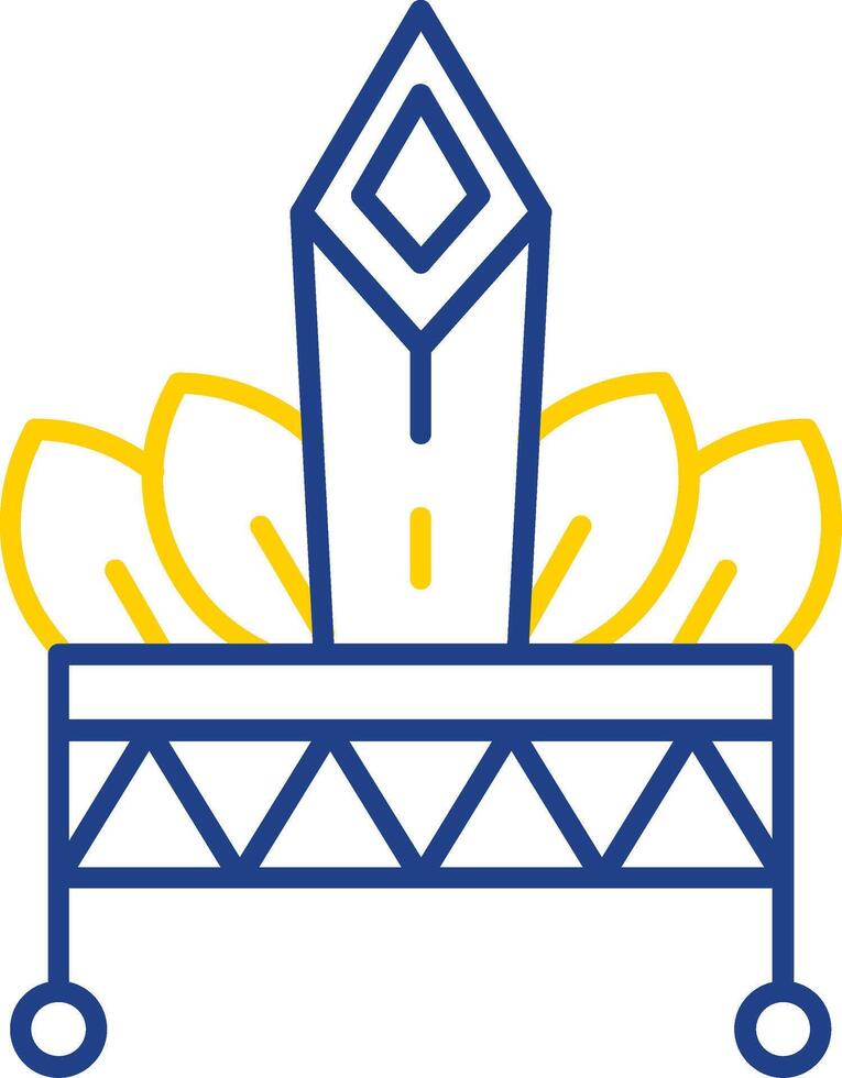 Hat Line Two Color  Icon vector