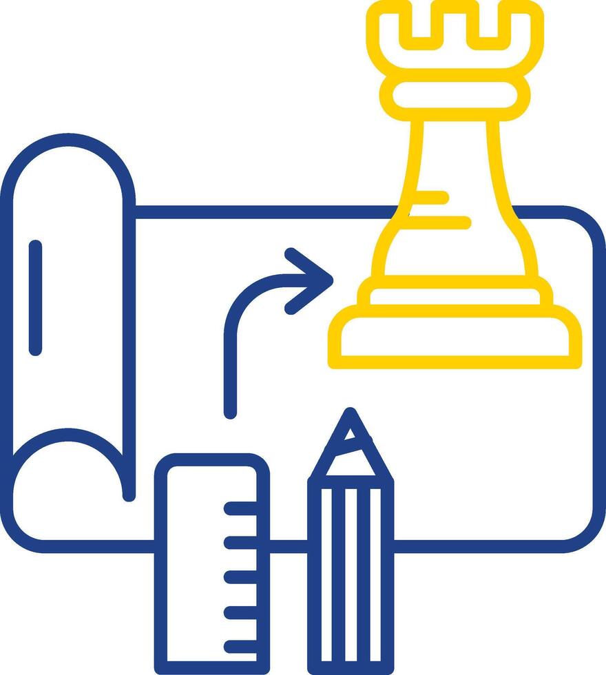 Strategy Line Two Color Icon vector