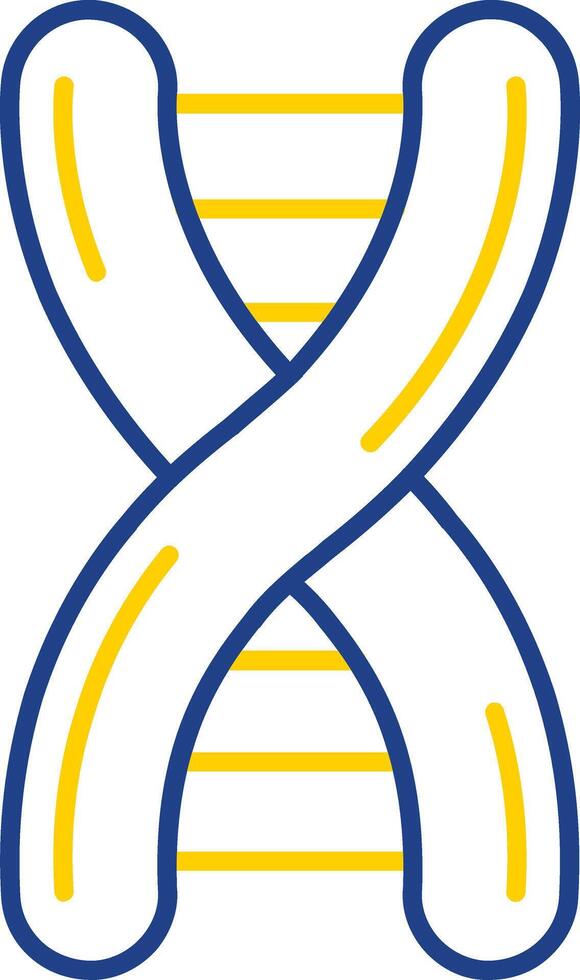 Dna Line Two Color  Icon vector