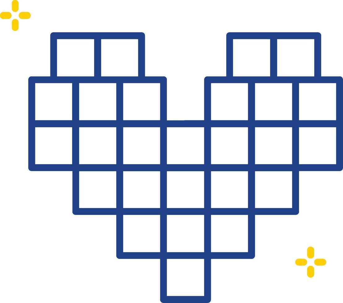 Pixels Line Two Color Icon vector