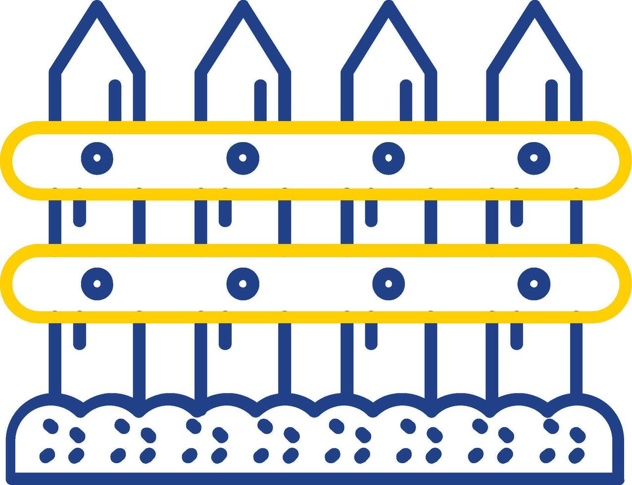Fence Line Two Color  Icon vector