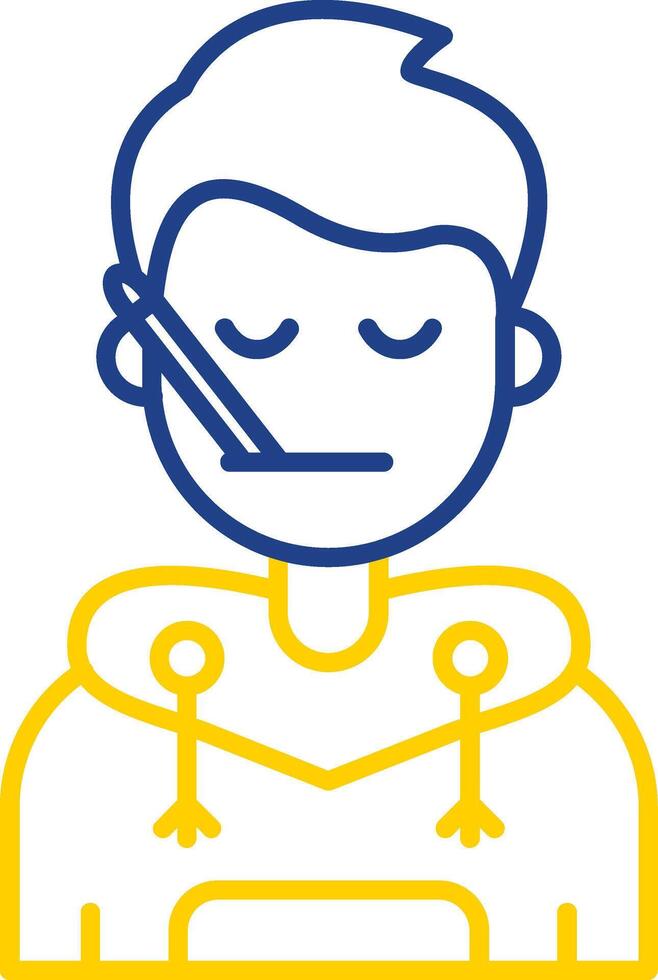 Sick Line Two Color Icon vector