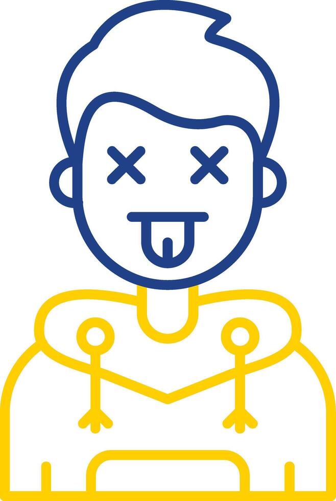 Dead Line Two Color Icon vector