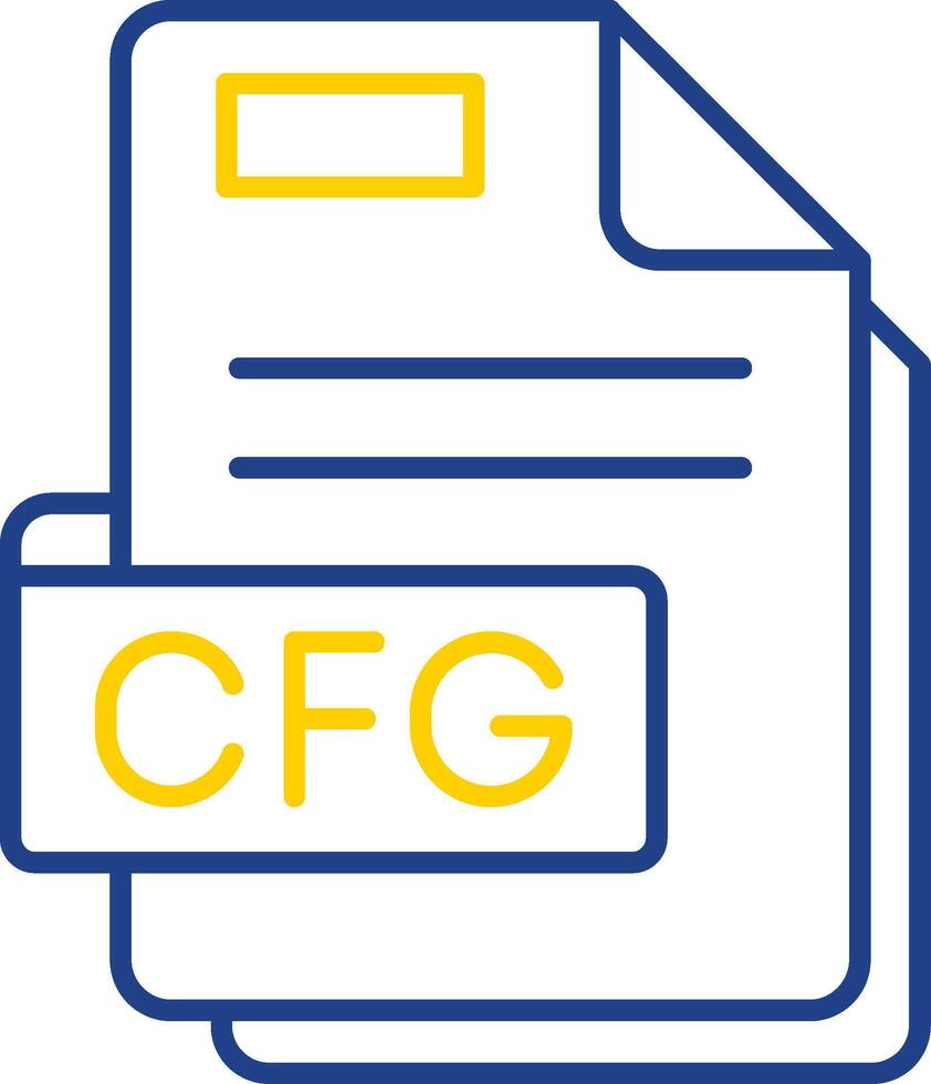 Cfg Line Two Color Icon vector