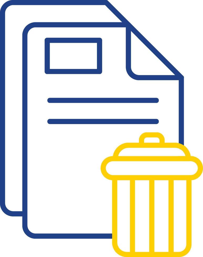 Delete Line Two Color  Icon vector