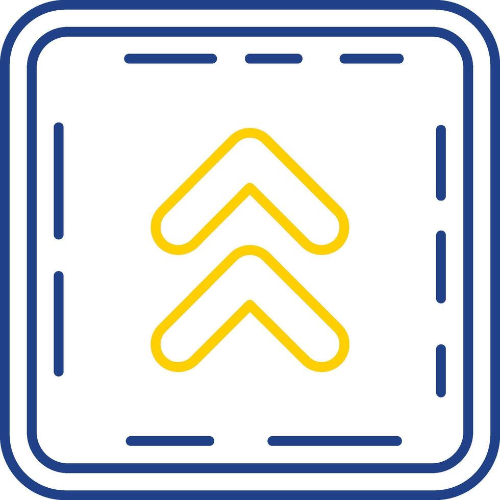 Chevron Line Two Color Icon vector