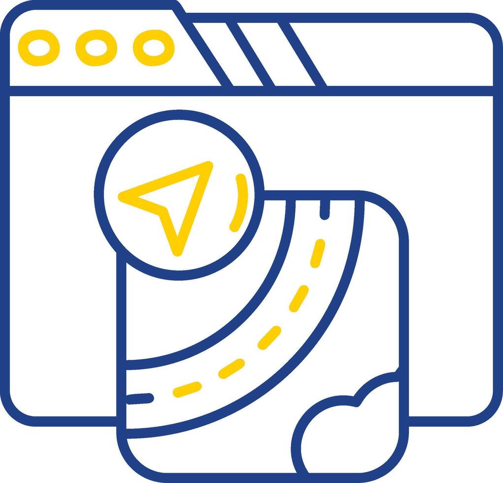 Gpu Line Two Color  Icon vector