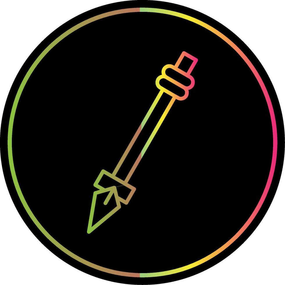Spear Line Gradient Due Color Icon vector
