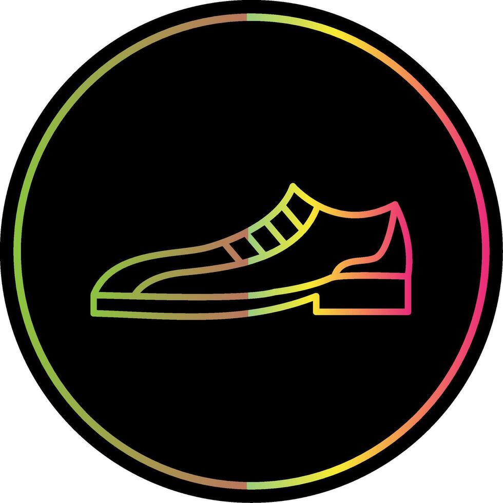 formal Zapatos línea degradado debido color icono vector