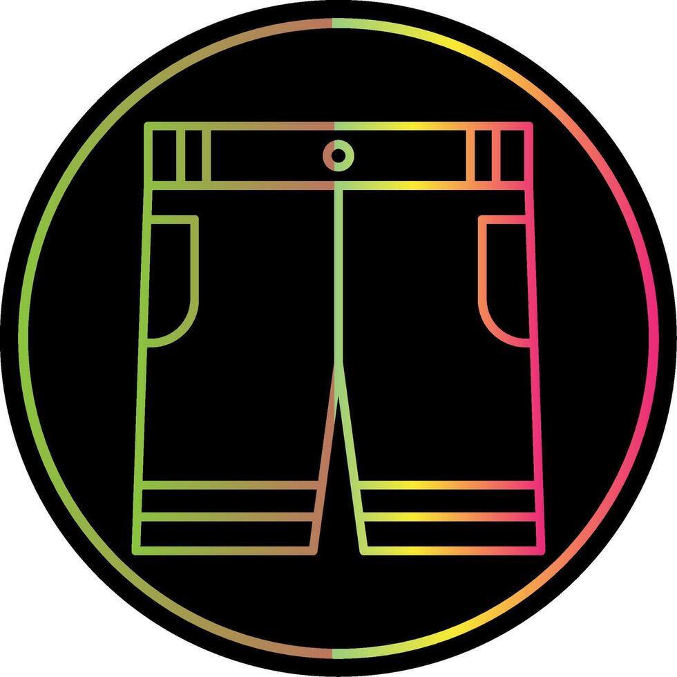 Shorts Line Gradient Due Color Icon vector