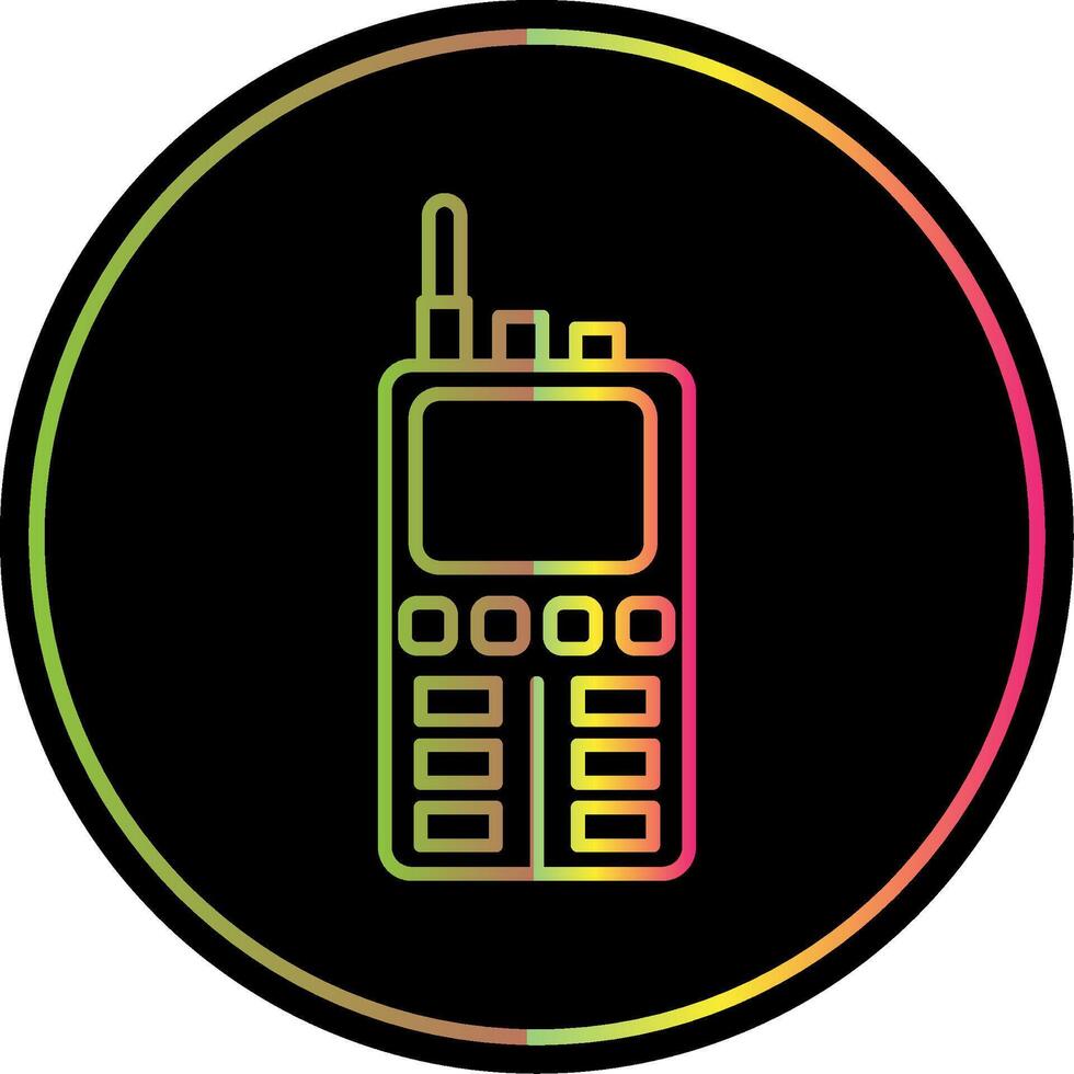 Walkie Talkie Line Gradient Due Color Icon vector