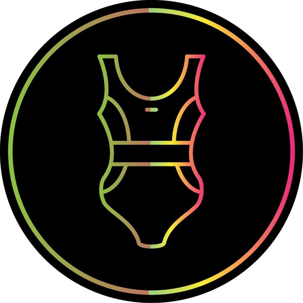 Swimsuit Line Gradient Due Color Icon vector