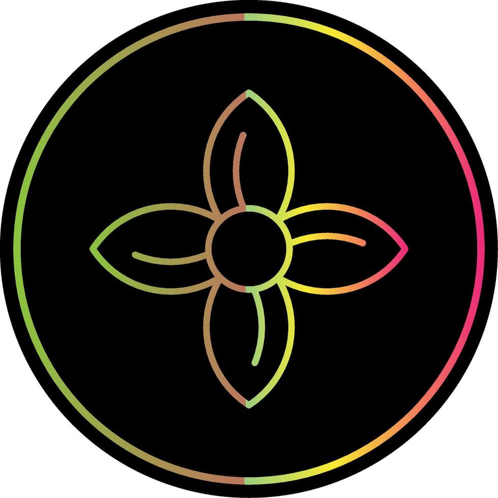 Clematis Line Gradient Due Color Icon vector