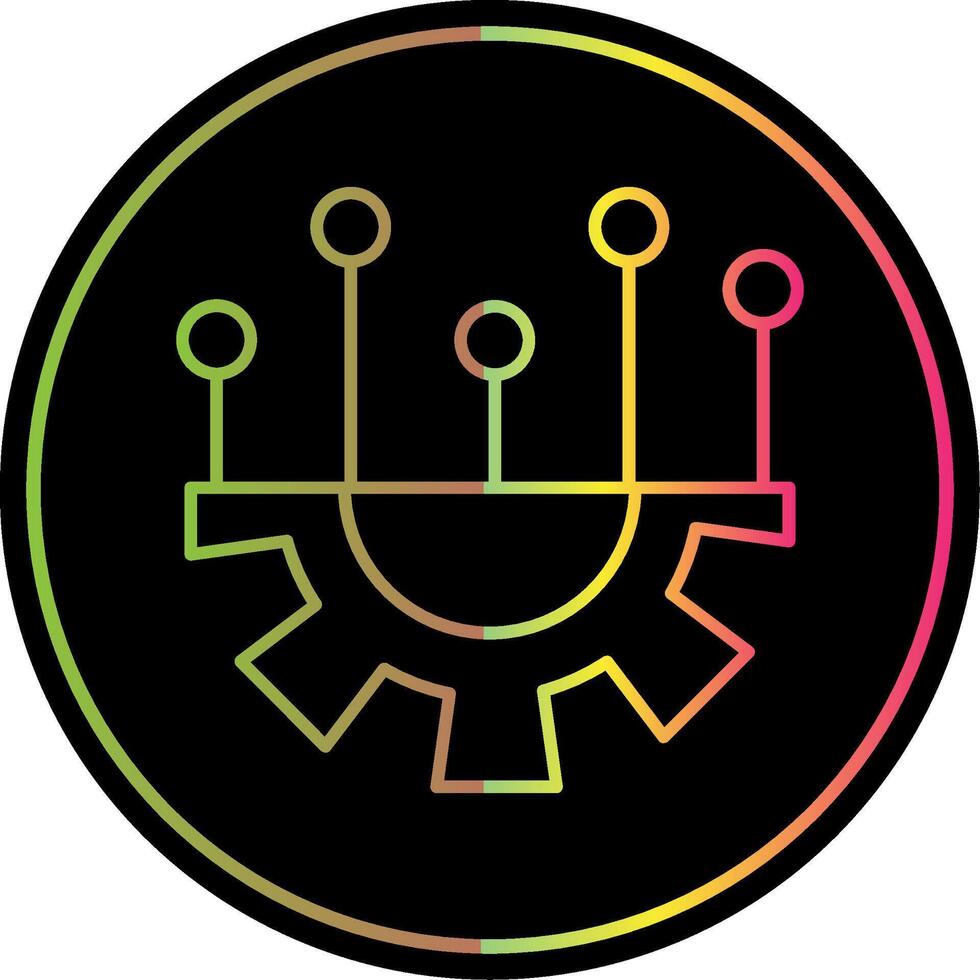 Setting Line Gradient Due Color Icon vector