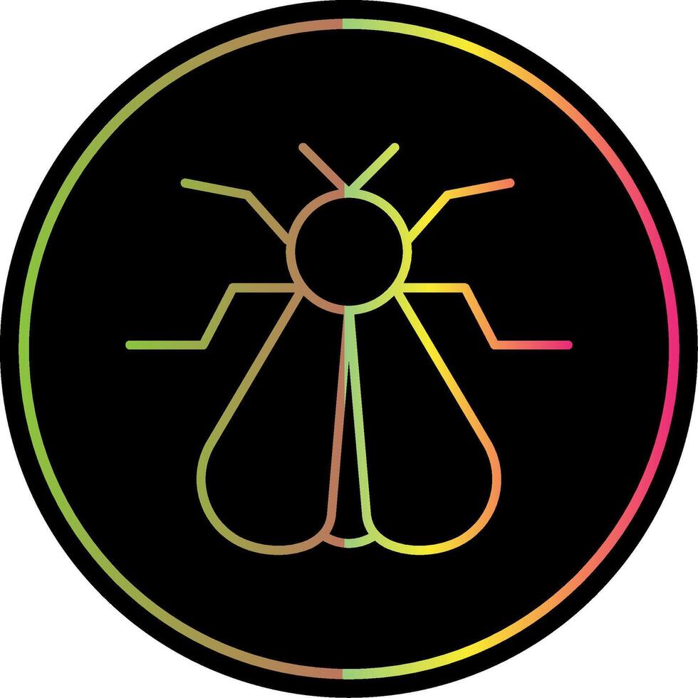 Moth Line Gradient Due Color Icon vector