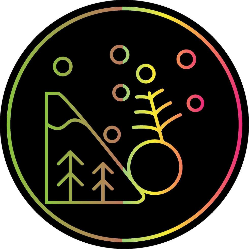 Avalanche Line Gradient Due Color Icon vector
