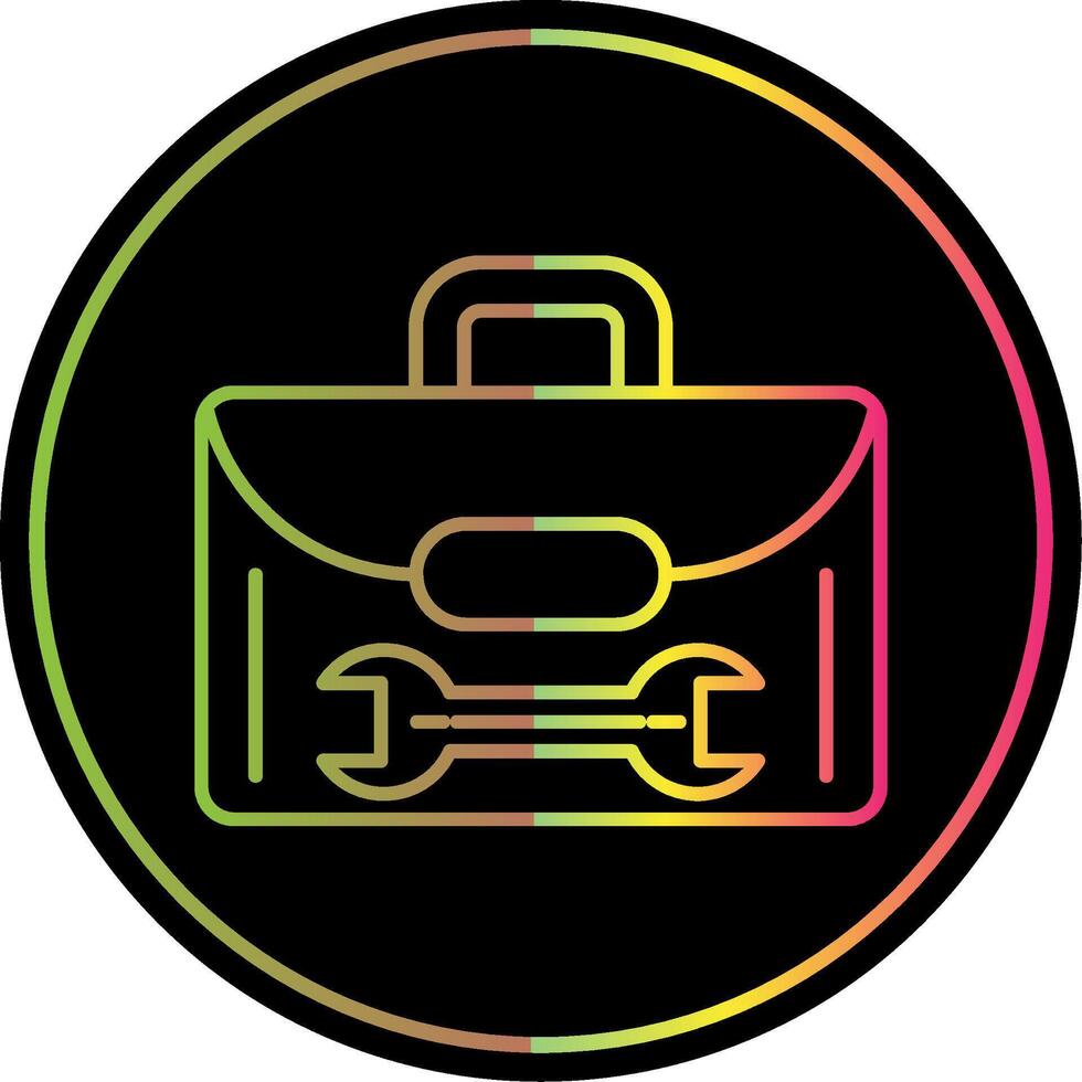 Tool Box Line Gradient Due Color Icon vector