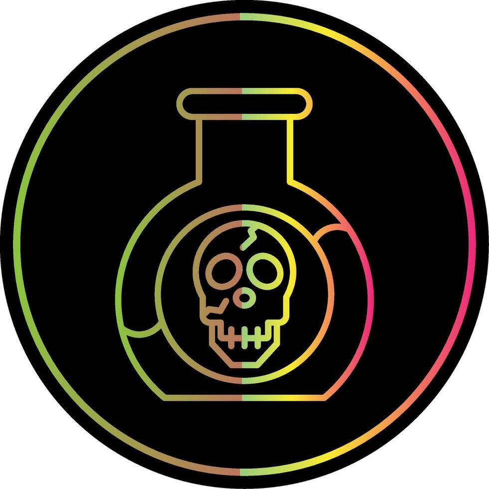 Poison Line Gradient Due Color Icon vector