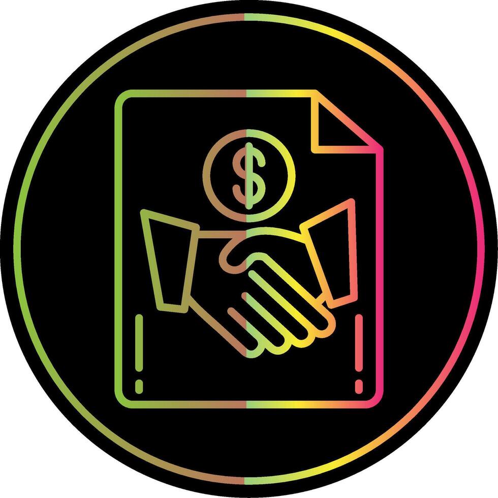 Handshake Line Gradient Due Color Icon vector