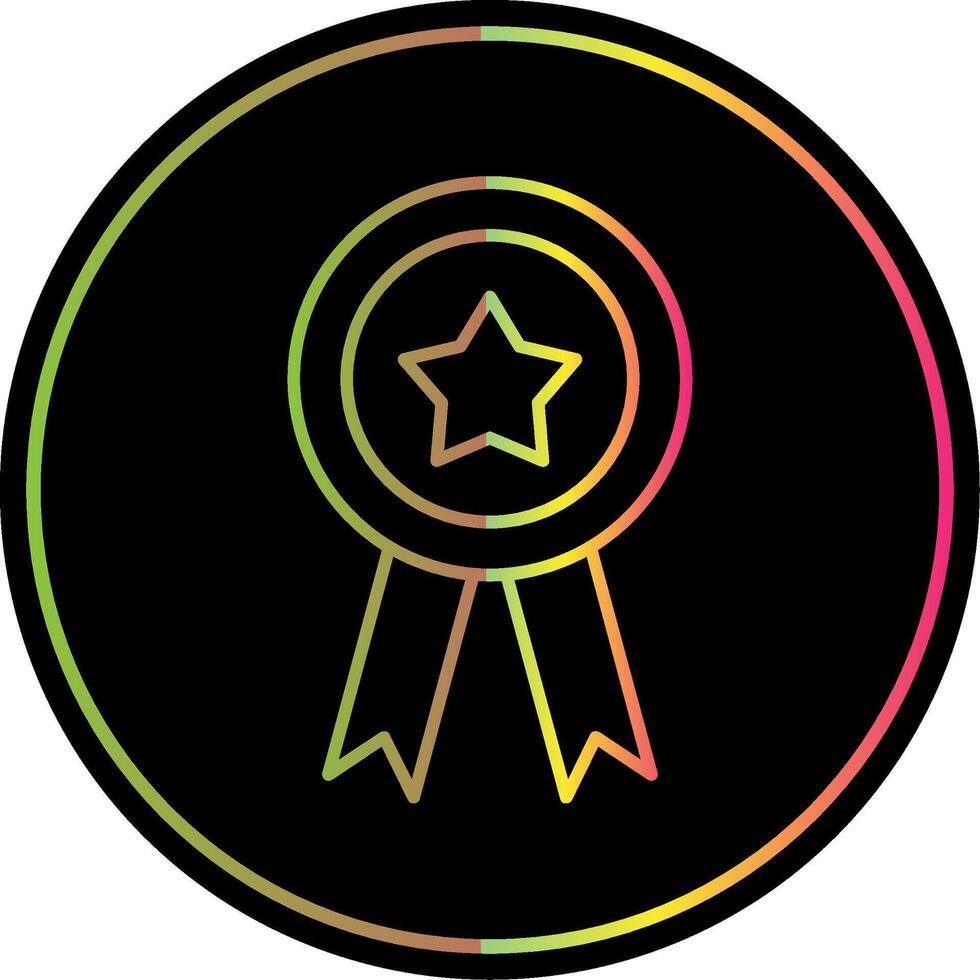 Medal Line Gradient Due Color Icon vector