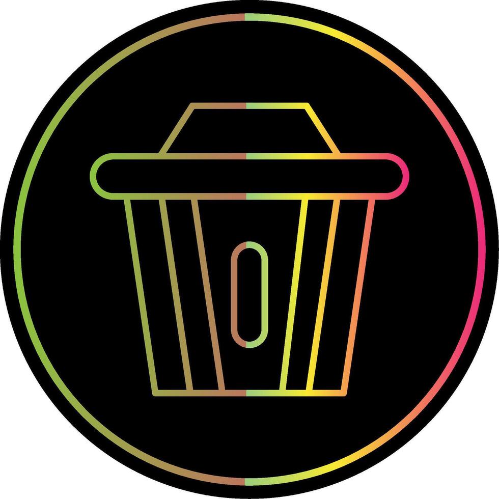 Recycle Bin Line Gradient Due Color Icon vector