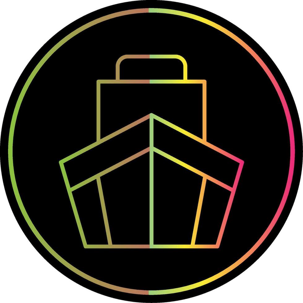 Cargo Line Gradient Due Color Icon vector