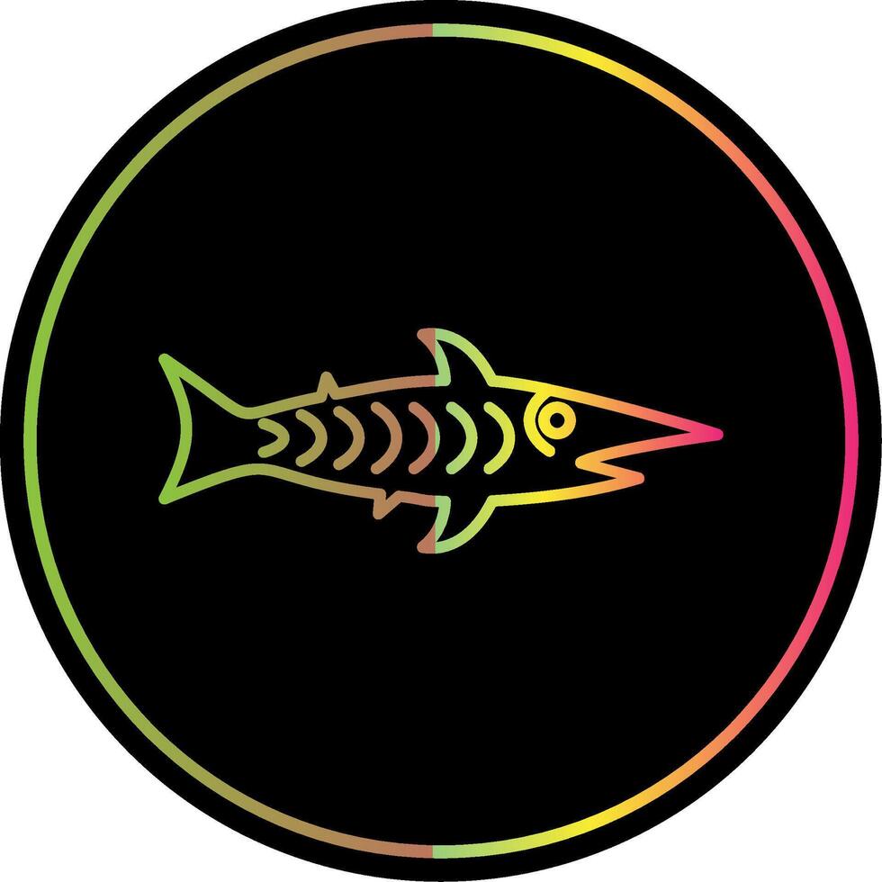 shark Line Gradient Due Color Icon vector