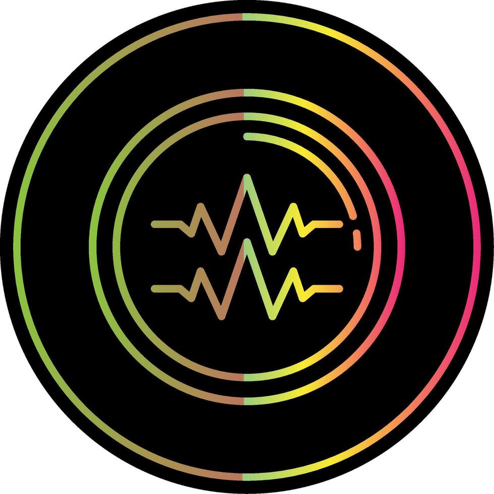 Sound Beats Line Gradient Due Color Icon vector