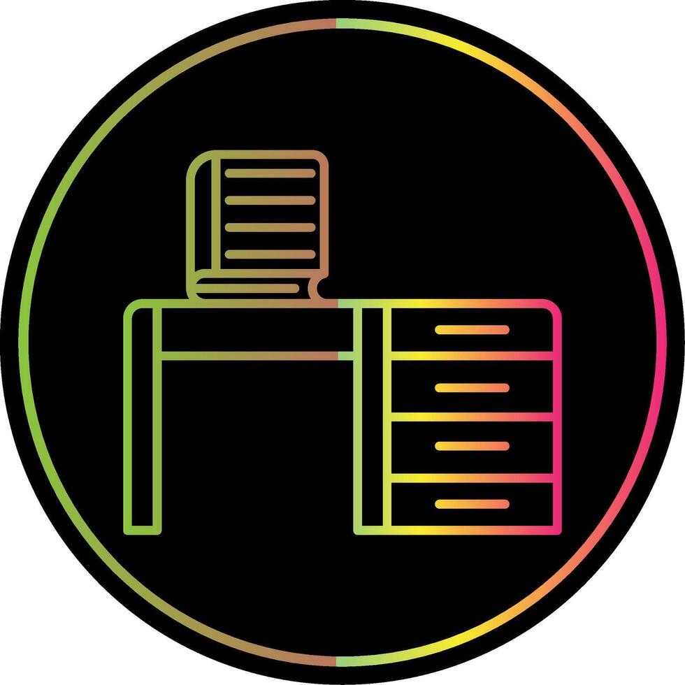 Table Line Gradient Due Color Icon vector