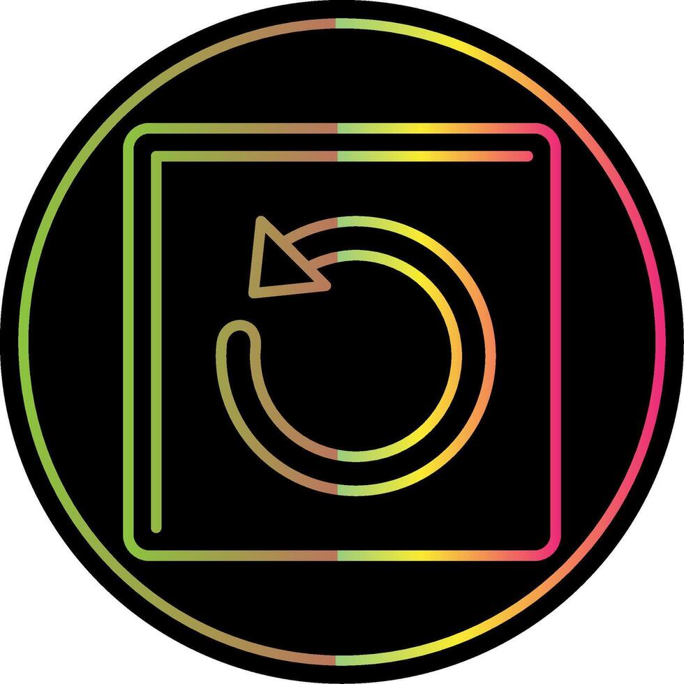 Undo Line Gradient Due Color Icon vector