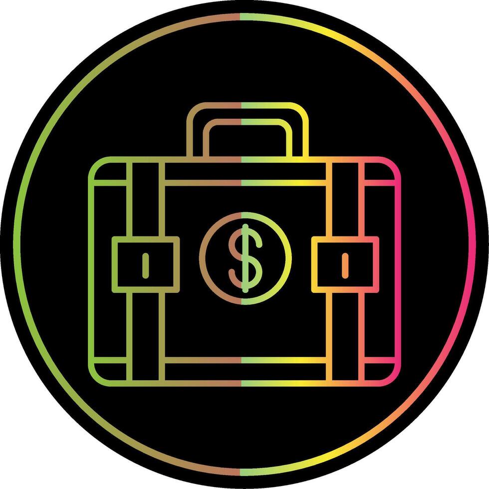 Suitcase Line Gradient Due Color Icon vector