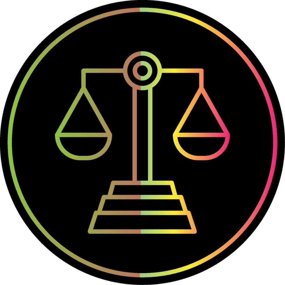 Law Line Gradient Due Color Icon vector