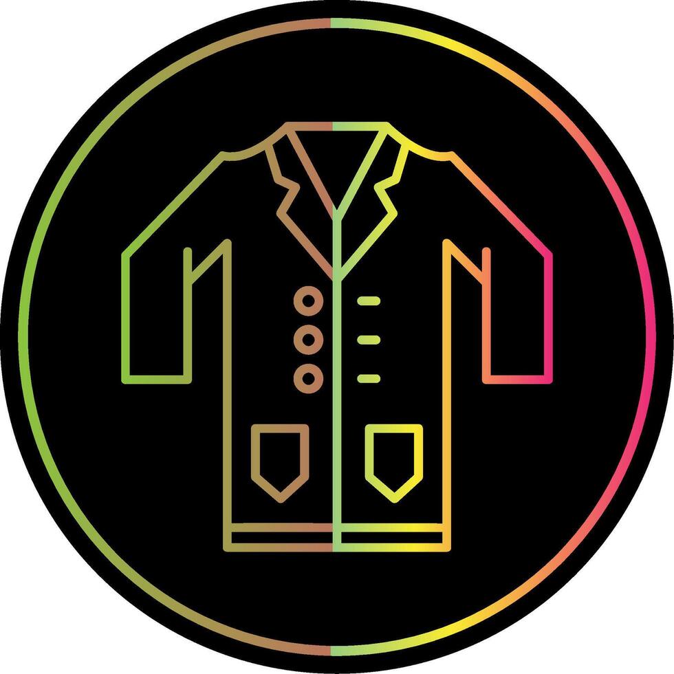 Lab Coat Line Gradient Due Color Icon vector