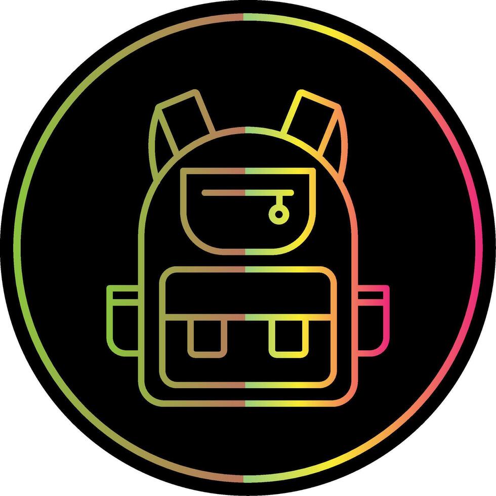 Backpack Line Gradient Due Color Icon vector