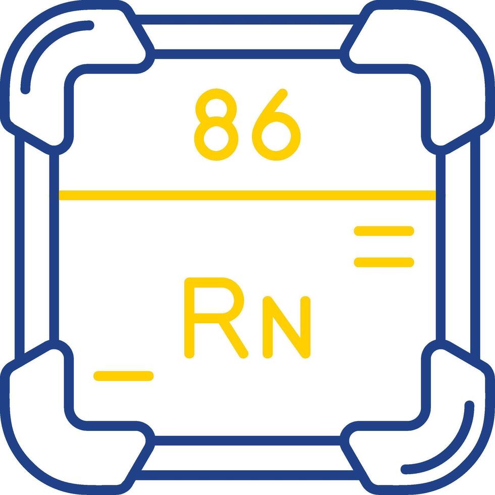 Radon Line Two Color Icon vector