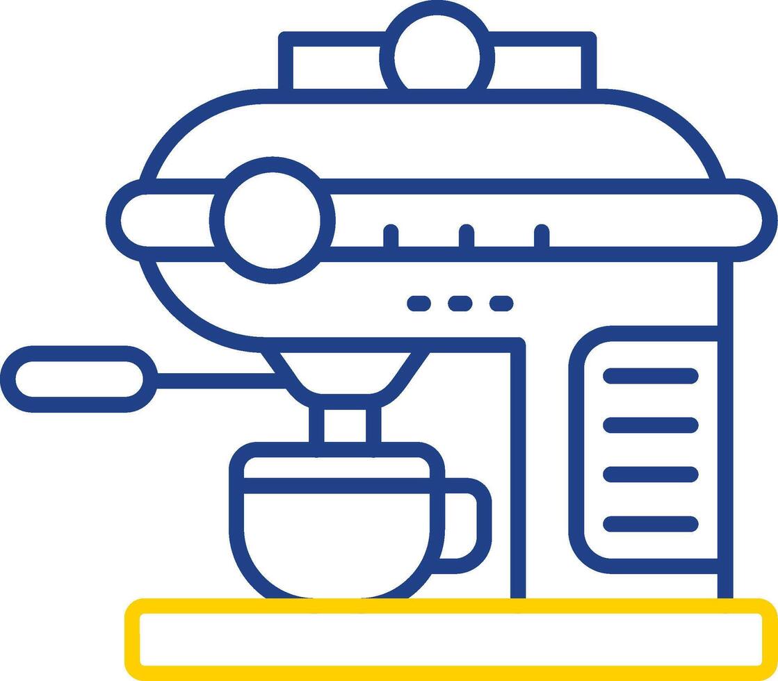 Coffee machine Line Two Color Icon vector