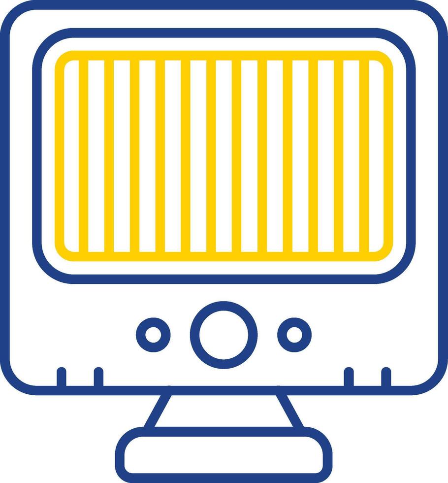 Heater Line Two Color  Icon vector