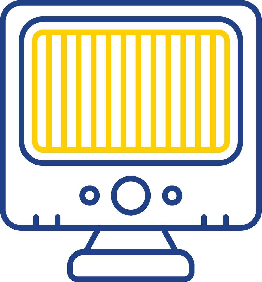 Heater Line Two Color  Icon vector