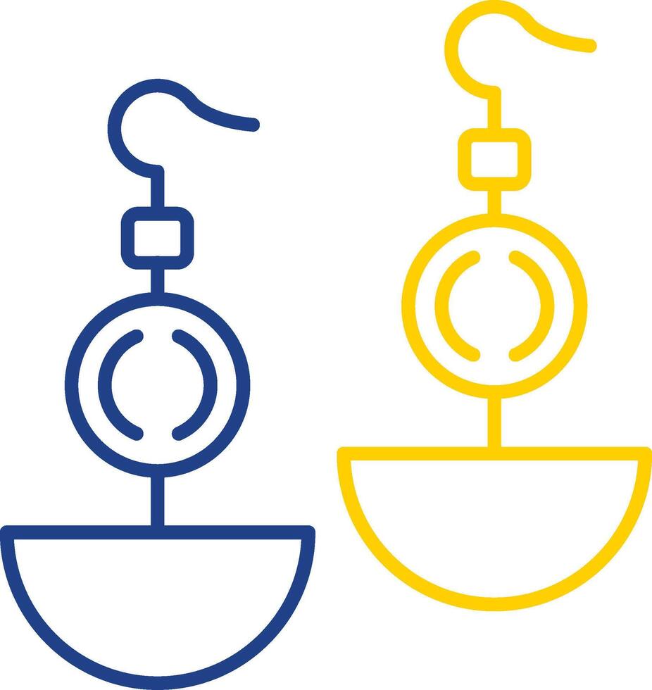 Earrnings Line Two Color Icon vector