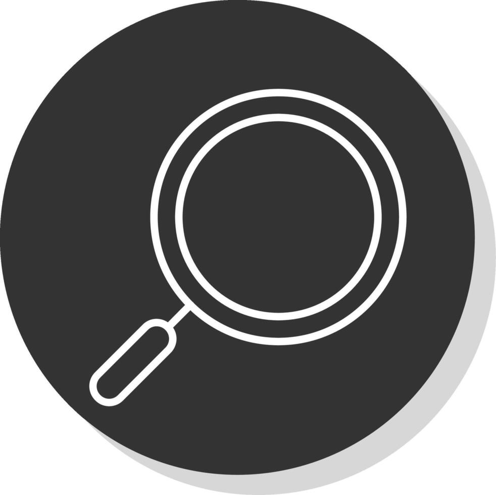 Search Line Grey Circle Icon vector